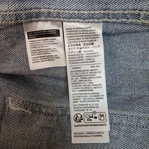 Levi's Broadway Engineer Coat Relaxed Fit Blue Denim Jean Jacket Men’s Size L - Picture 9 of 11