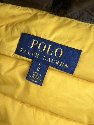 Polo Ralph Lauren Vest Mens Large Camo Packable Down Puffer Quilted Zip Pockets - Picture 6 of 14