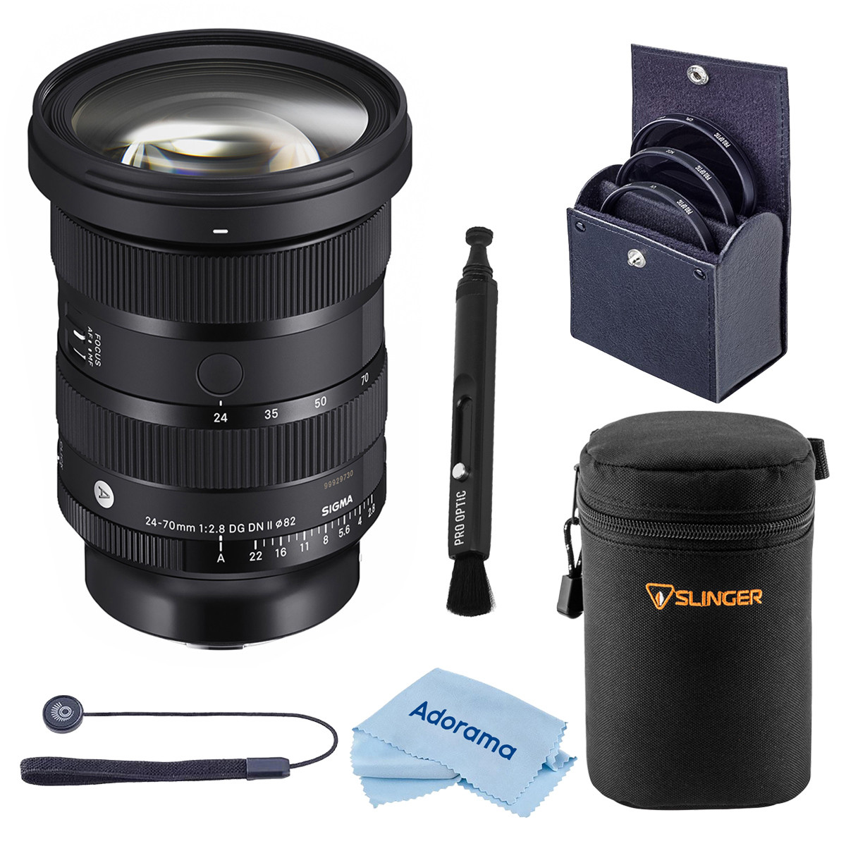 Объектив Sigma 24-70mm f/2.8 DG DN II Art с L-образным креплением, с футляром для объектива и комплектом фильтров диаметром 82 мм