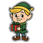 Jangle The Elf Chibi #1 Christmas Sticker Waterproof Vinyl Decal Die-Cut Laptop
