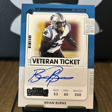 2021 Panini Contenders - Veteran Ticket Autographs Brian Burns #VT-BBU (AU)