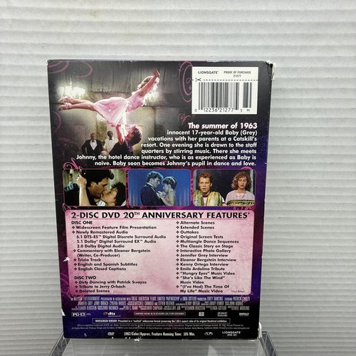 Dirty Dancing ~ DVD  2Disc 20th Anniversary Edition Patrick Swayze Jennifer Grey - Picture 2 of 4