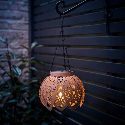 Hänge Artischocken Design Solar Leuchten Garten Deko Pendelleuchte Außenbeleuchtung
