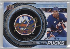 2022 Upper Deck Trilogy Signature Pucks Team Logo /23 Kyle Palmieri #SP-KP Auto