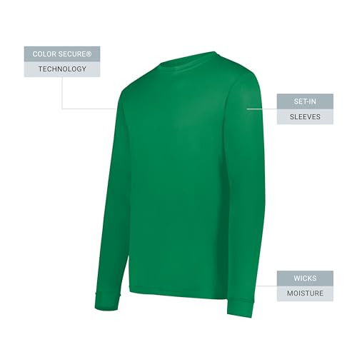 Augusta Sportswear feuchtigkeitsableitender Langarm Sonnenschutz sportlich X-Large Kelly - Bild 3 von 7