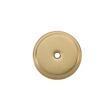 10 PCS 13/4 Inch Round Satin Gold Backplate Knobs Brushed Brass Cabinet Door