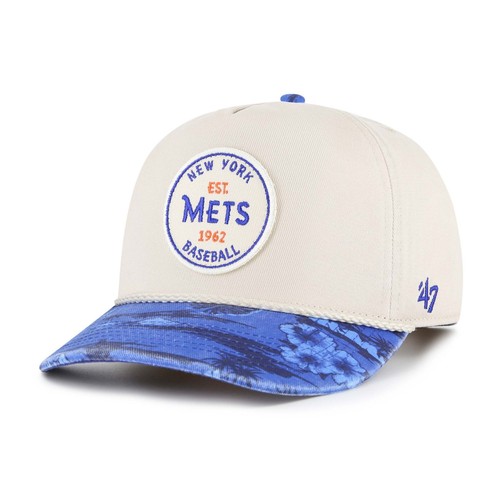Men's '47 Cream/Navy New York Mets Fiji Rope Hitch Adjustable Hat