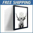 Bathroom Wall Decor Highland Cow Prints