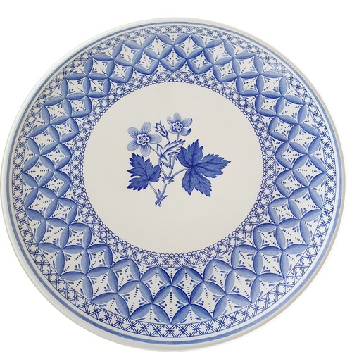Vintage Spode Cake Plate Blue Room Collection Geranium 28.5 Cm Serving Boxed VTG