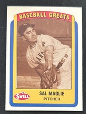 1990 Swell Baseball Greats Sal Maglie Card #38 Giants Indians Dodgers Yankees VG