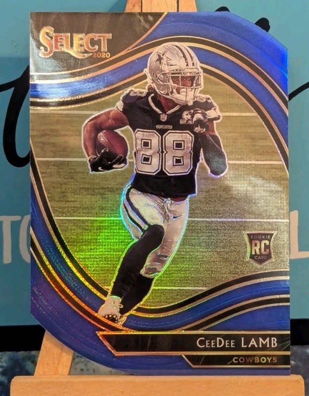 2020 Panini Select Field Level Blue Prizm Die-Cut CeeDee Lamb Rookie RC