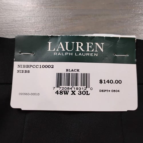 NWT Lauren Ralph Lauren Mens High Performance Wool UltraFlexPants 48 x 30L Black - Picture 9 of 10