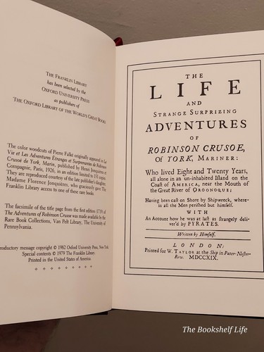 Oxford University Press Robinson Crusoe RARE FINE Daniel Defoe Leather Classic - Foto 14 di 14