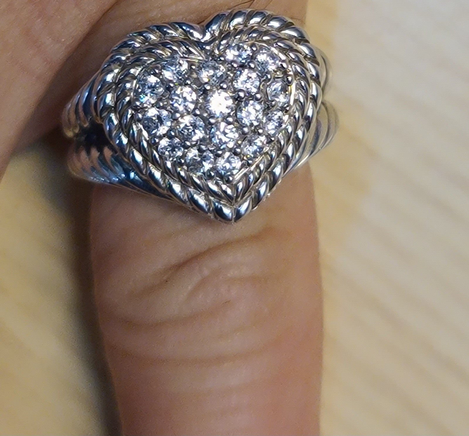 Judith Ripka Sterling 925 Solid Silver AAA Iced H… - image 6