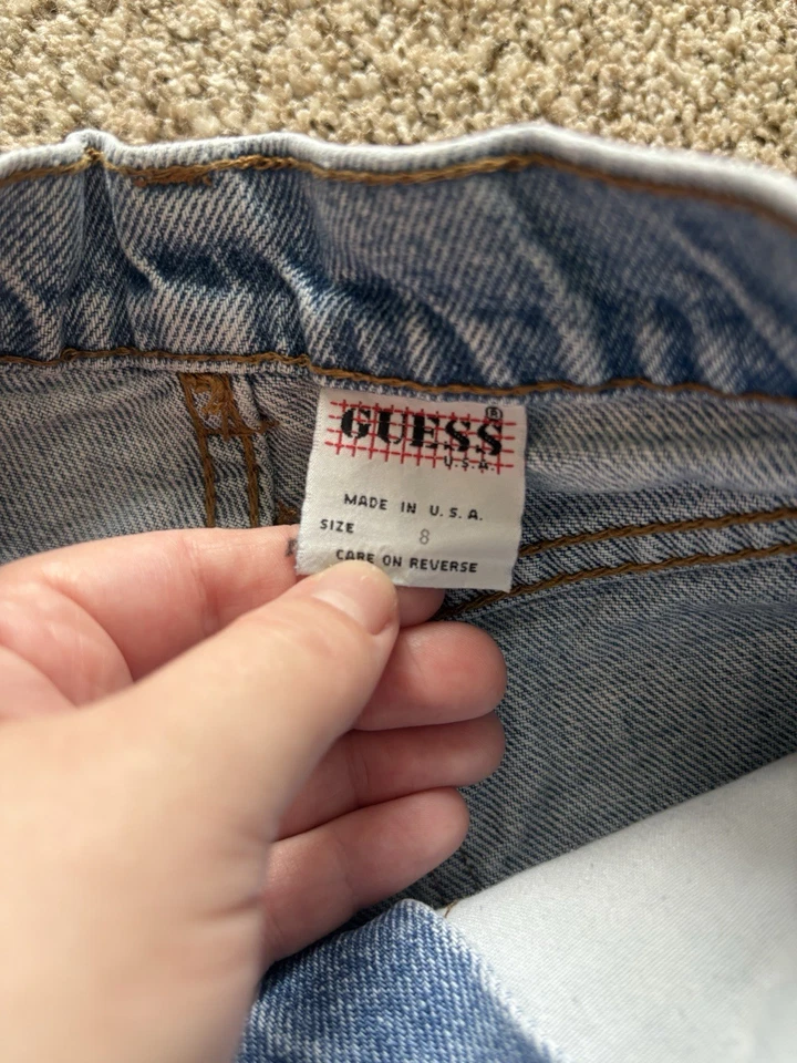 Pantalones Cortos De Colección Años 90 Guess Denim Bebé Niños Talla 8 Foto 3 de 4