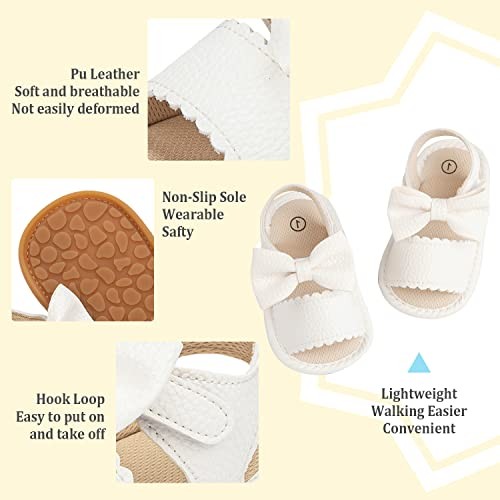 Infant Baby Girl Boy Sandals Comfort Premium 6-12 Months Infant 01 Awhite - Picture 5 of 6