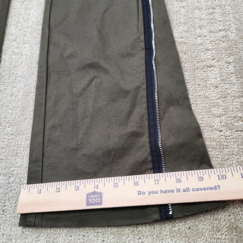 Goth Pants Women 9 Flare Leg Twill Grommet Strap Hardware Y2K Grunge Style  - Picture 7 of 14