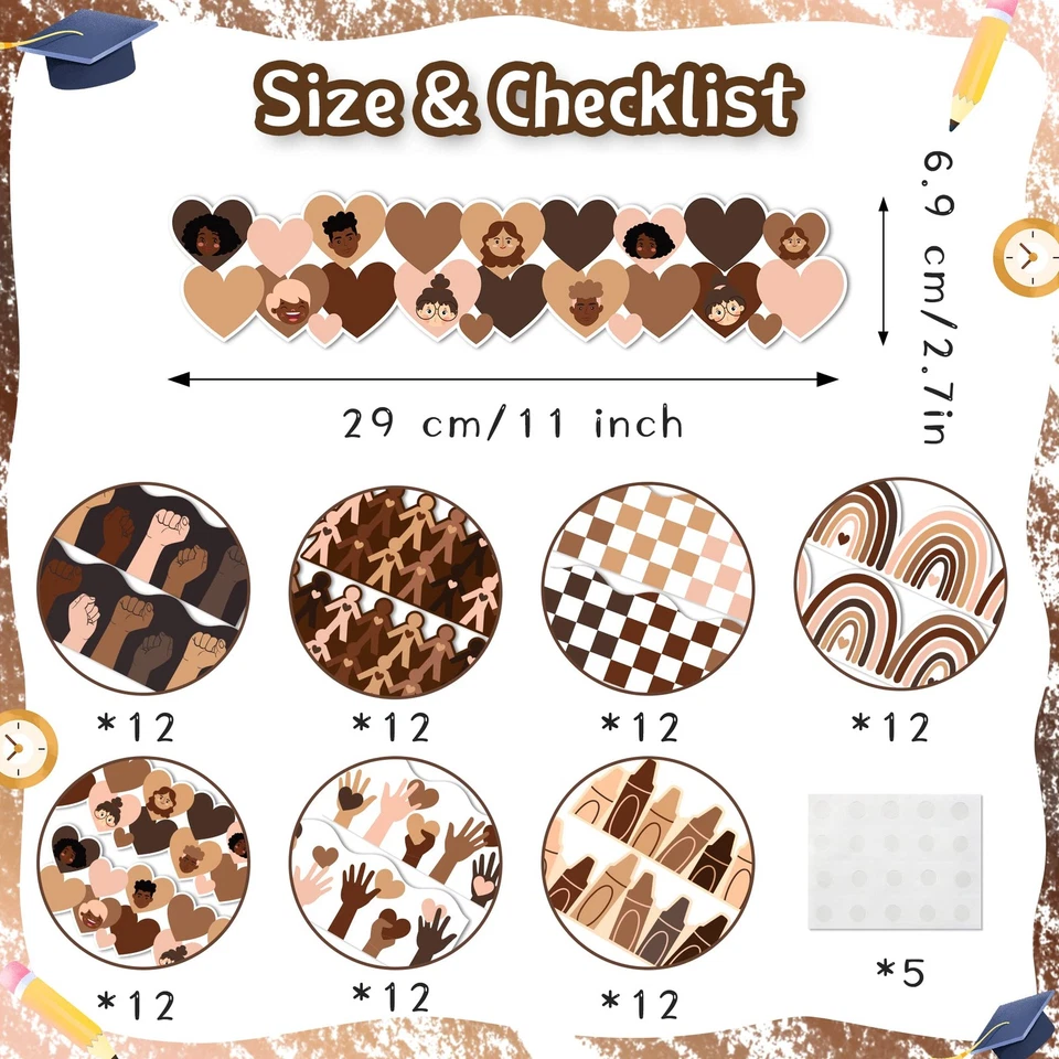 82ft Back to School Diversity Bulletin Board Borders Set Equality Growth Skin... - Image 2 of 4