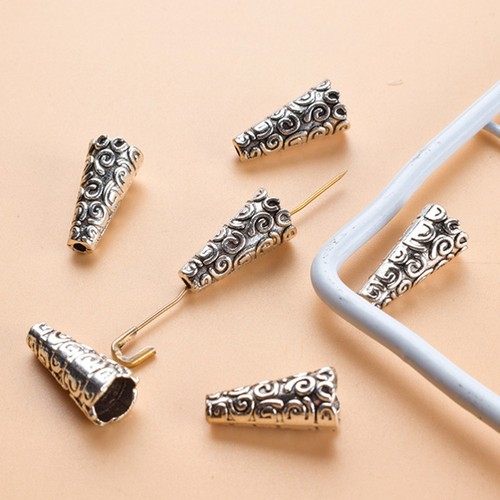 100 Pcs Flower Hat Accessories Alloy Bead Caps Jewelry Making Supplies - Picture 2 of 12