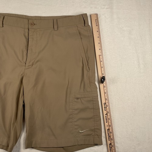 Nike Shorts Herren 36 Cargo Beige Golf Dri Fit Freizeit Outdoor Druckknopftaschen Swoosh - Bild 4 von 8