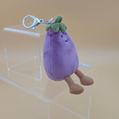 Jellycat Amuseables Eggplant Bag Charm - AUTHENTIC - NEW WITH TAGS - Picture 6 of 6