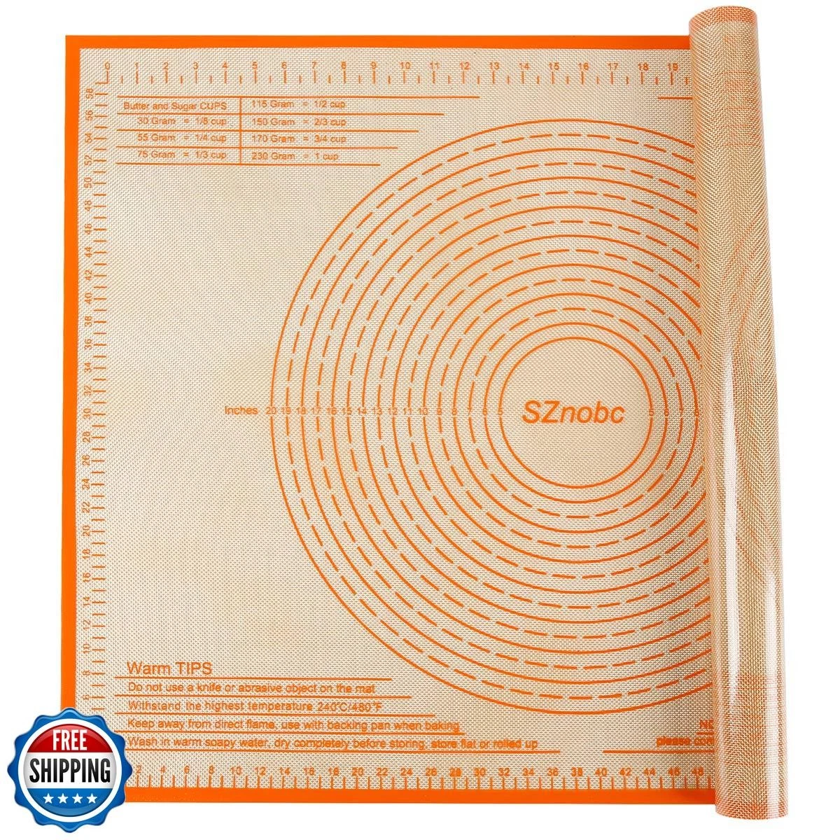 Non-slip Silicone Pastry Mat 36''By 24'' Nonstick Baking Mats Extra Large Cou