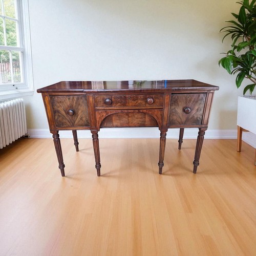 Antique Large Victorian Regency Period Flame Mahogany Sideboard c.1810 - Picture 10 of 10