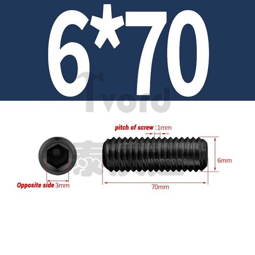 Grub Screws M1.6 M2 M2.5 M3-M24 Socket Cup Point Hex Allen Set Screws 12.9 Black - Picture 91 of 202