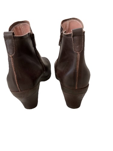 Botas al tobillo El Naturalista para mujer talla 9,5 de cuero con cremallera marrón boho chic - Imagen 5 de 10