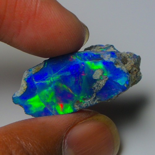 Smooth Blue Opal Rough 15.00 Cts Natural Ethiopian Welo Opal Raw, Jewelry Grade - Picture 4 of 9