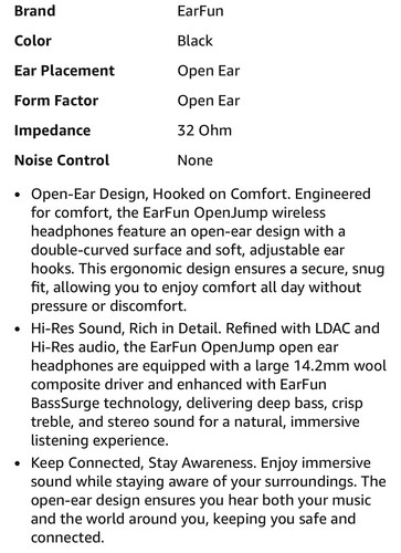 Earfun ultra comfort open-ear wireless earbuds - Picture 5 of 9