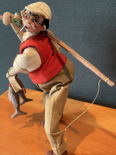 Vintage Fisherman 9” ROLDAN doll WITH TAG Barcelona Spain cloth wire armature - Picture 7 of 16