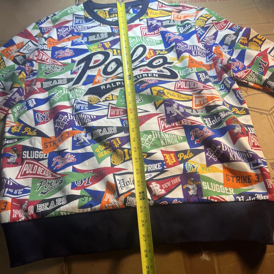 polo ralph lauren sweatshirt men Lg Stadium Script Flags - Image 4 of 4