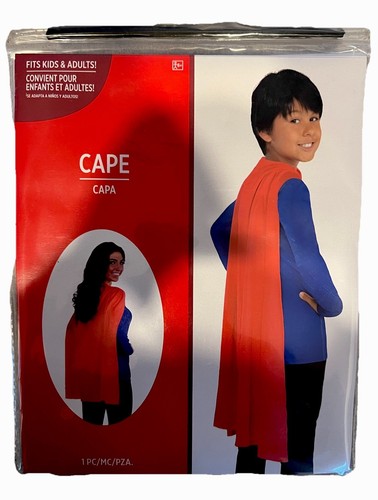 Cape Superhero Costume Adults Kids Dress Up Cosplay Green Red Purple Silver - Picture 7 of 7
