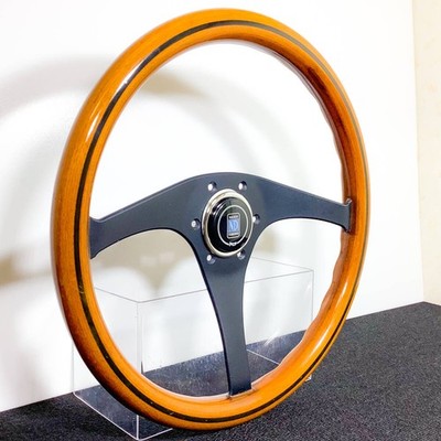NARDI 2000 Type-2 Wood Steering Wheel 365mm Black Spoke JDM NA NB