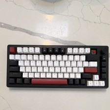 MageGee MK-STAR75 Mechanical Keyboard Wired USB 83 Keys QWERTY Black White Red