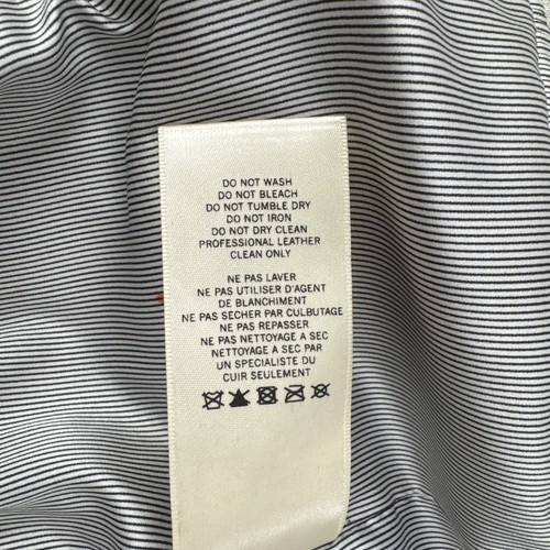 AO.LA Alice + Olivia AVRIL Sweatshirt Lambs Leather Moto Jacket Charcoal Small - Picture 10 of 10