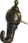 5 Pack - Push Pin Hangers, Colonial, Antique Brass, 3-Pk. - 122212