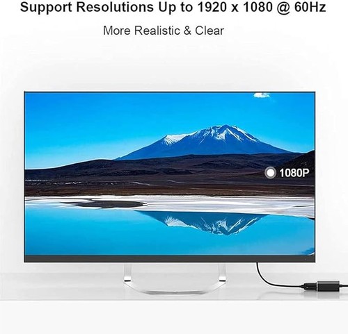 USB 3.0 a VGA 1080p 60Hz HD Multi Pantalla Adaptador Convertidor PC PORTÁTIL MONITOR - Imagen 3 de 4