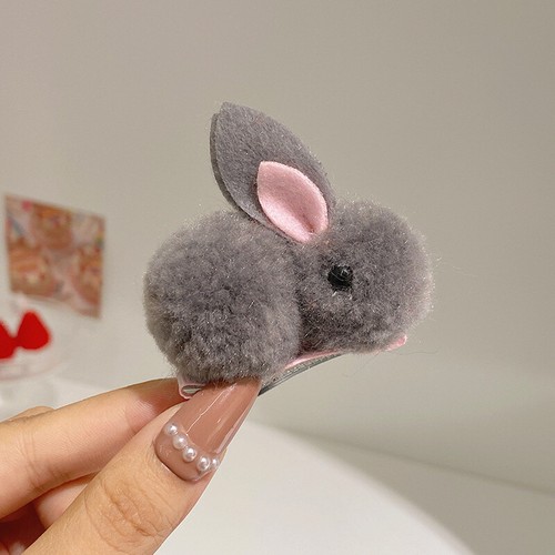 Pinzas para el cabello para niños lindas horquilla de conejo felpa invierno niñas accesorios para el cabello prendas para la cabeza - Imagen 4 de 16