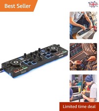 Compact DJ Controller with LED Light Show – Ideal for Mobile DJs & Small Events