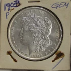 1903 US Morgan Silver Dollar $1 Nice AU (Cleaned)