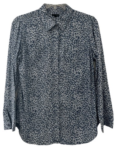 Blusa Talbots Mujer Lyocell Cambray Botón Frontal Clásica Túnica Azul Grande - Imagen 5 de 10