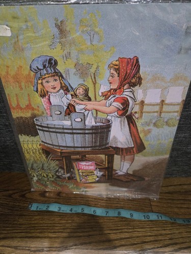 ZINN Elfenbein Wunderbarer Reiniger Rustikal Metall Deko Beschilderung. 11" x 14" EUC - Bild 2 von 3