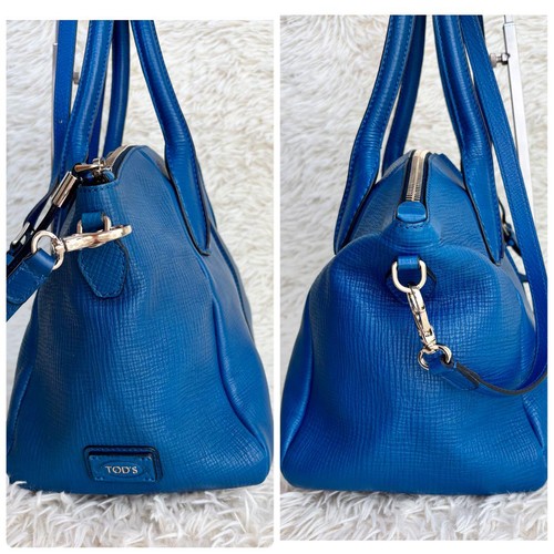 Bolso de Hombro TOD'S D Bolso de Cuero Azul Usado Excelente Estado - Imagen 3 de 12