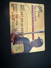 1995 Studio Tim Salmon #13 Gold Plastic Stock Credit Card - Angels