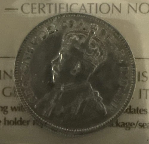 1936 Canada Twenty Five Cent 25c Silver Coin - ICCS VF20 - No Reserve