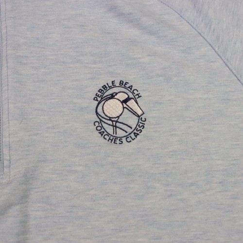 Pullover de golf F&G Tech Pebble Beach para hombre 2XL rendimiento 1/4 cremallera nuevo azul - Imagen 3 de 11