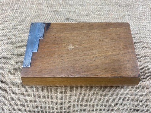 VINTAGE ART DECO HOLZ SCHMUCK SCHMUCK AUFBEWAHRUNGSBOX - STERLINGSILBER PLAKETTEN - Bild 2 von 9