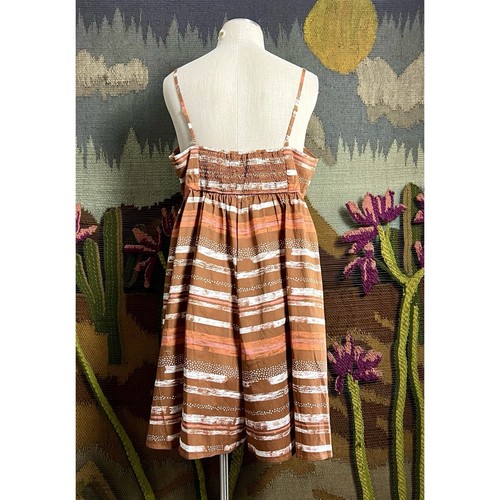 Anthropologie Hutch Bandeau Striped Brown Romper XL - Picture 4 of 21